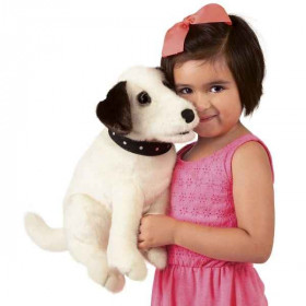 Marionnette à main ventriloque peluche chien terrier assis Folkmanis -3132