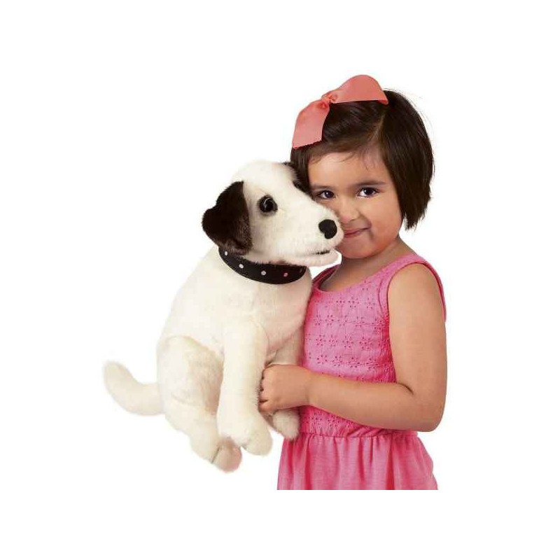 Animaux-Bois-Animaux-Bronzes propose Chien terrier assis marionnette ventriloque