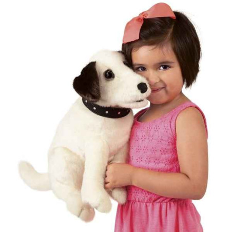 Animaux-Bois-Animaux-Bronzes propose Chien terrier assis marionnette ventriloque