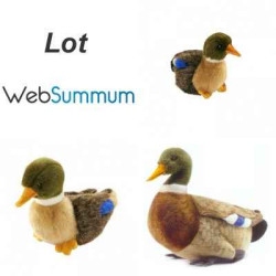 Décoration OiseauxLot 3 peluches canards Colvert peluche animalière  -LWS-449 Anima