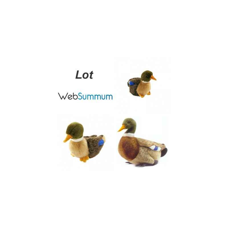 Décoration OiseauxLot 3 peluches canards Colvert peluche animalière  -LWS-449 Anima
