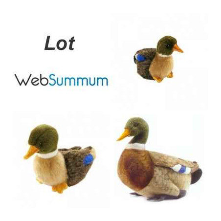 Décoration OiseauxLot 3 peluches canards Colvert peluche animalière  -LWS-449 Anima