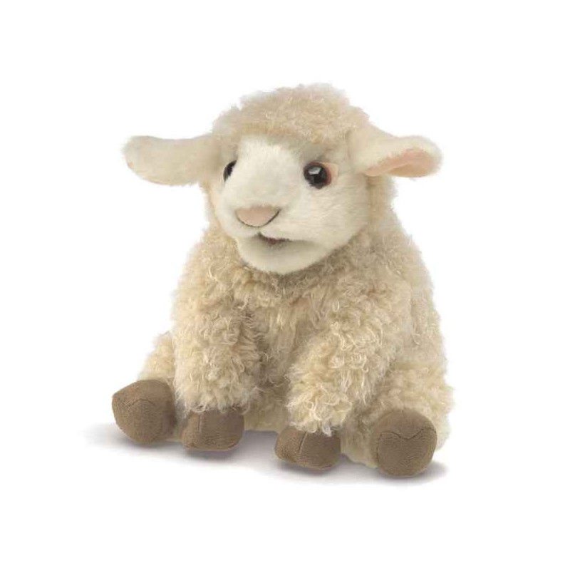 Marionnette à main petit mouton agneau peluche Folkmanis -3129