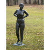 Décoration Statuette bronze personnage Femme nue debout -B1090