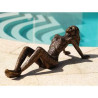 Décoration Statuette bronze personnage Grande femme couchant -AN1725BR-B-L