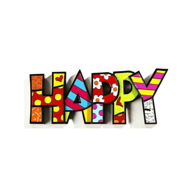 Statuette Word happy Britto Romero -B331485