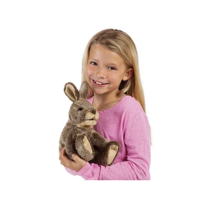 Animaux de la ferme Peluche petit lièvre assis marionnette 