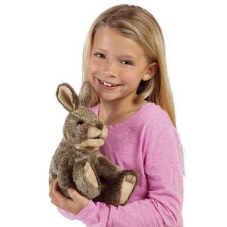 Animaux de la ferme Peluche petit lièvre assis marionnette 