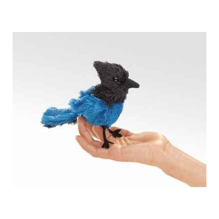 Décoration OiseauxOiseau Geai de Steller marionnette à doigts  Folkmanis