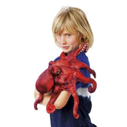 Animaux marins Poulpe rouge marionnette 