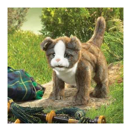 Animaux-Bois-Animaux-Bronzes.com propose Chat Scottish fold kitten marionnette 