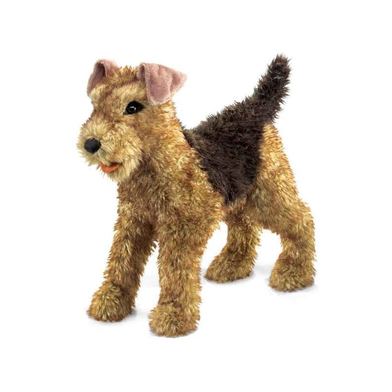 Animaux-Bois-Animaux-Bronzes propose Chien Airdale terrier marionnette 