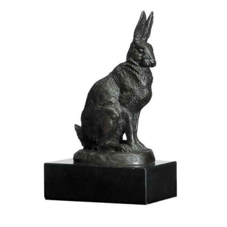 Animaux de la forêt Lièvre assis statuette musée RMNGP -ZF005706