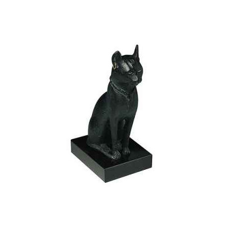 Animaux-Bois-Animaux-Bronzes.com propose Chatte de la déesse bastet dite bastet aux boucles d'oreilles statuette musée RMNGP -ZE