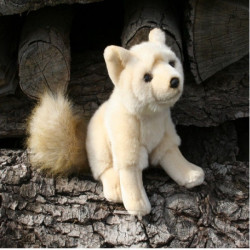 Animaux de la forêt Renard polaire 25cmh peluche animalière -10399