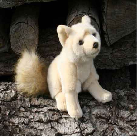 Animaux de la forêt Renard polaire 25cmh peluche animalière -10399