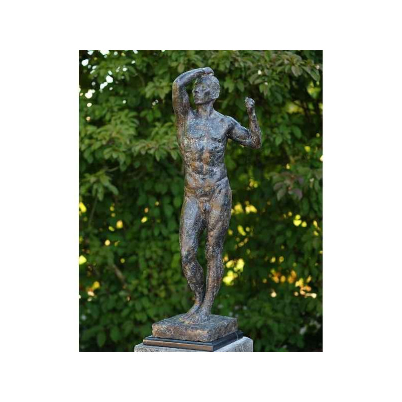 Décoration Statuette bronze personnage Homme nu de rodin 92 cm bronze -B55905
