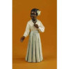 Décoration Statue résine Figurine musique jazz  La chanteuse en robe blanche - 3183