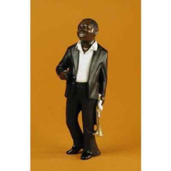 Décoration Statue résine Figurine Jazz  Le 3ème trompettiste - 3163