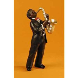 Décoration Statue résine Figurine Jazz  Le 2ème saxophoniste - 3166