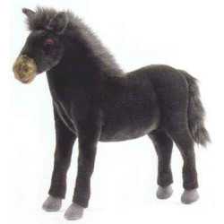 Peluche Cheval noir - Animaux 5132