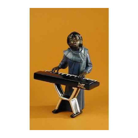Décoration Statue résine Figurine Jazz  La chanteuse au clavier - 3175