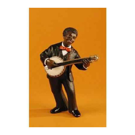 Décoration Statue résine Figurine Jazz  Le banjo - 3172