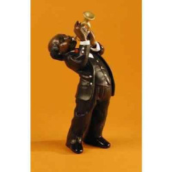 Décoration Statue résine Figurine Jazz  Le 1er trompettiste  - 3161