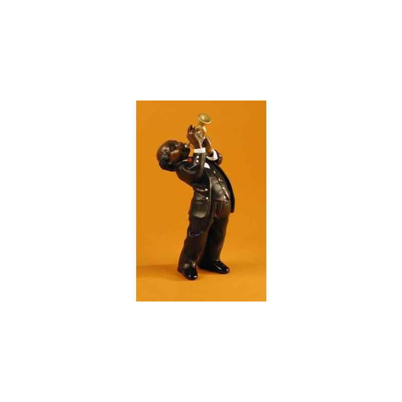 Décoration Statue résine Figurine Jazz  Le 1er trompettiste  - 3161