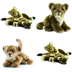 Félin Promotion 4 peluches lionne et lionceaux peluche animalière -LWS-249