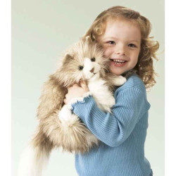 Animaux-Bois-Animaux-Bronzes.com propose Chat grassouillet marionnette 
