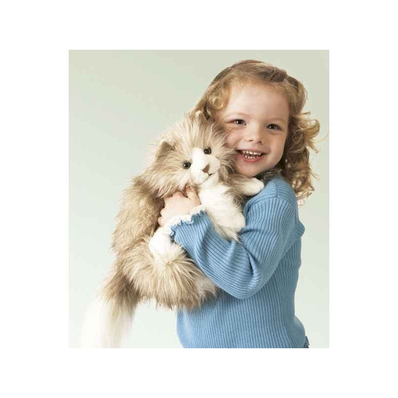 Animaux-Bois-Animaux-Bronzes.com propose Chat grassouillet marionnette 