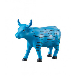 Animaux de la ferme Vache bleue bio aeronautica médium céramique CowParade -47488