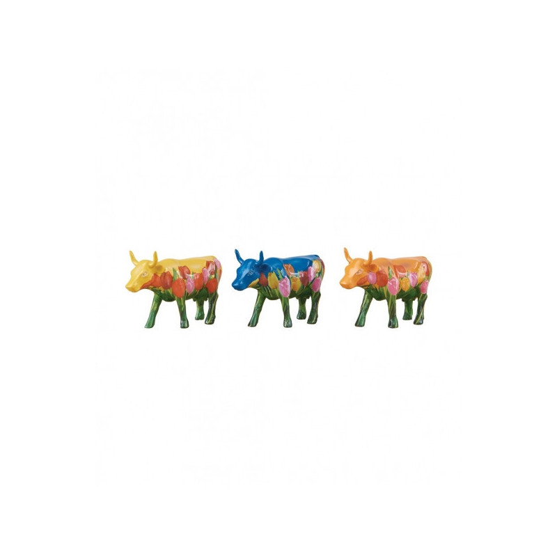 Vache coffret cadeau de 3 vaches artpack tulipes set de 3 CowParade -46606