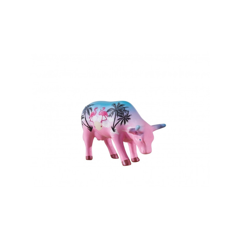 Vache orlando médium céramique flamant rose CowParade -47484