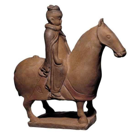 Décoration Statue résine Cavalier chinois statuette musée RMNGP -TC007954