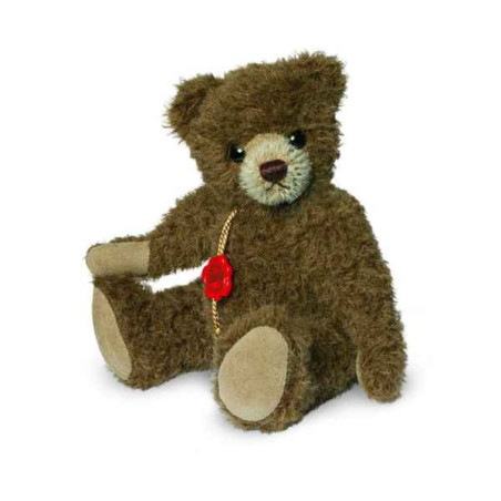Animaux-Bois-Animaux-Bronzes propose Ours teddy bear alpaca chocolat 19 cm Hermann -12316 3