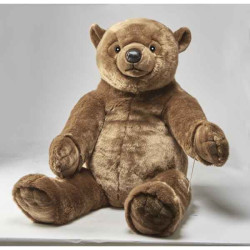 Animaux-Bois-Animaux-Bronzes propose Ourson caramel 100cmh peluche animalière -1872