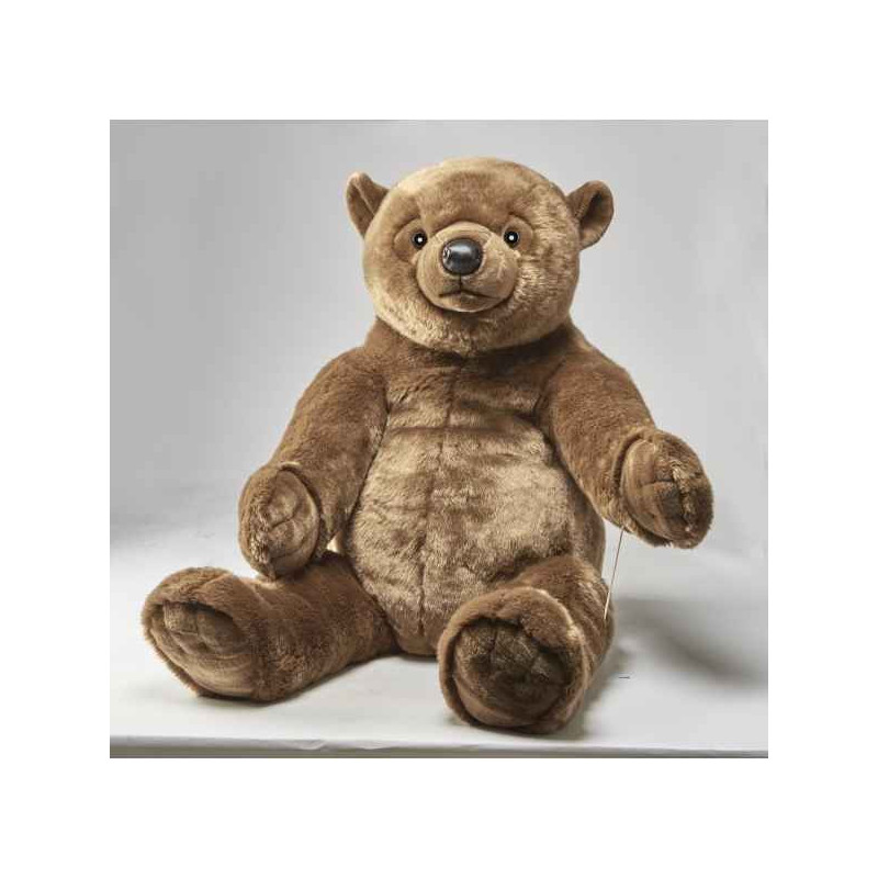 Animaux-Bois-Animaux-Bronzes propose Ourson caramel 100cmh peluche animalière -1872
