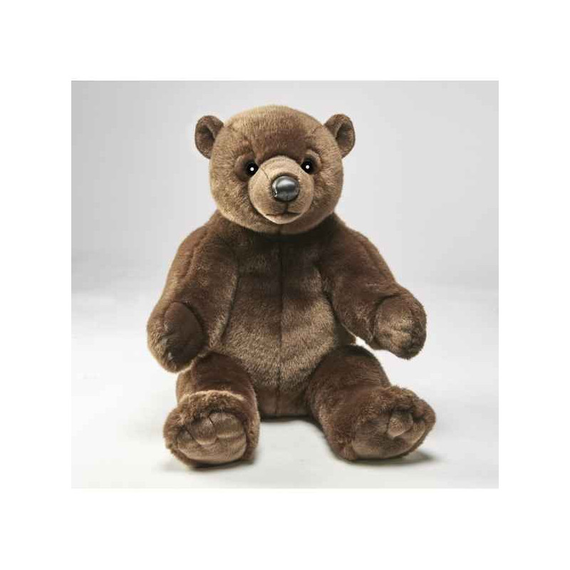 Animaux-Bois-Animaux-Bronzes propose Ourson cacao 60cmh peluche animalière -1881