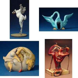 Décors Animaux peluche Lot 4 statuettes reproduction Savaldor Dali -LWS-475