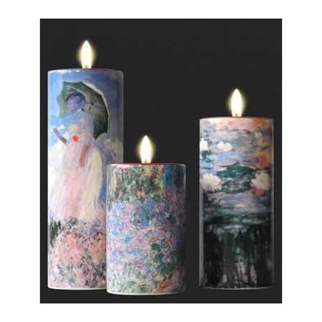 Photophore figurine Monet Femme au parasol, Iris, Nénuphars TS07MON