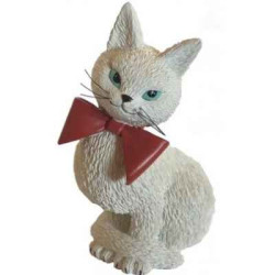 Animaux-Bois-Animaux-Bronzes.com propose Chat blanc Dubout La coquette -DUB76 (2)