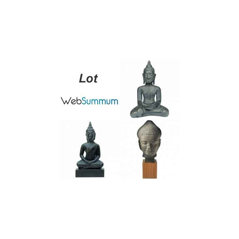 Lot 3 statuettes reproductions Buddha  -Réunion des Musées Nationaux  -LWS -476