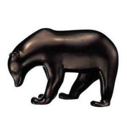 Animaux-Bois-Animaux-Bronzes propose Figurine Statuette petit ours brun François Pompon -RF005770
