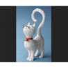 Animaux-Bois-Animaux-Bronzes.com propose Chat blanc Dubout Qu'est-ce qu'on mange? -DUB75