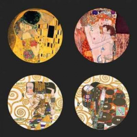 Lot de 4 sous-verres motif oeuvres de Klimt CS04KL