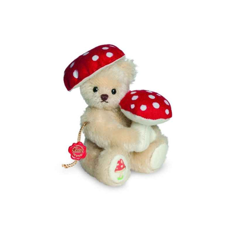 Animaux-Bois-Animaux-Bronzes propose Lucky charm ours teddy bear champignon 15 cm Hermann -15615 4