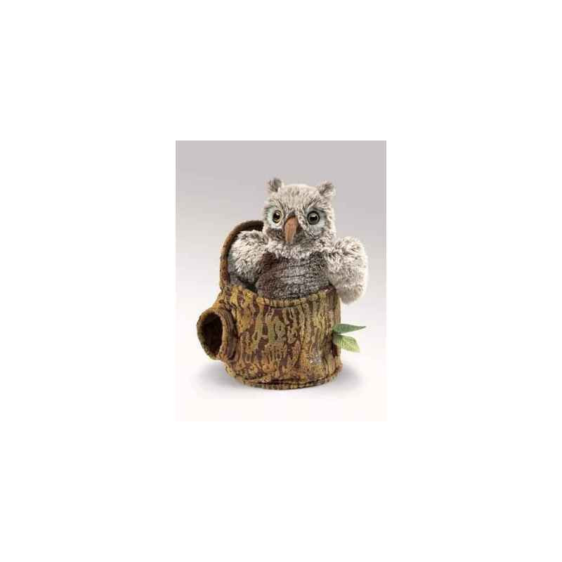 Décoration OiseauxHibou dans arbre marionnette  Folkmanis