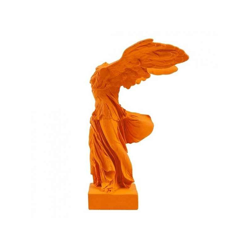 Décoration Statue résine Victoire de Samothrace 34 cm art grec jaune safran Samo HIP statuette RMNGP -RB002348